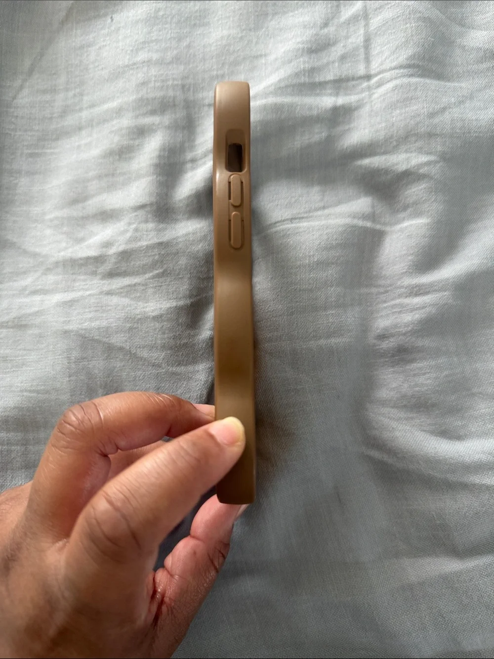iPhone 15 Protective Brown Silicone iPhone Case with MagSafe Compatibility